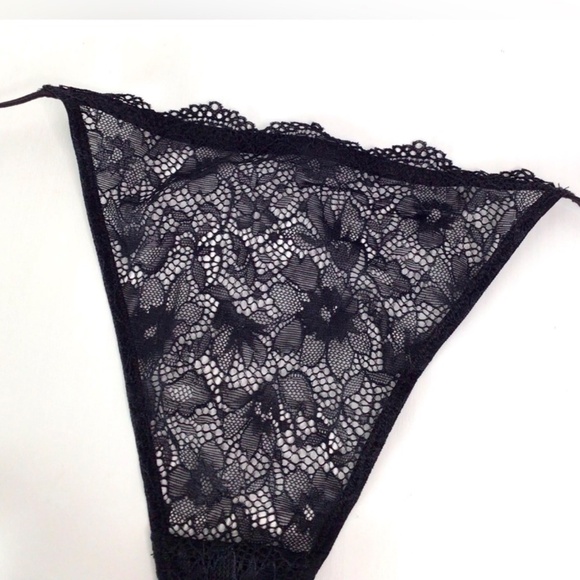 New Free People Intimates Black Thong - Picture 3 of 7